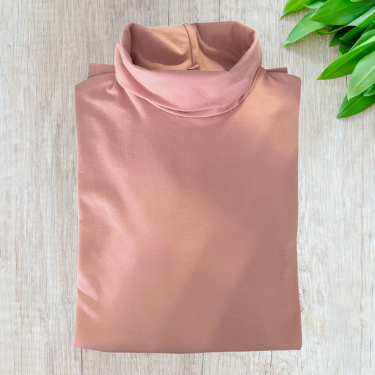 Dusty Blush Roll Neck Skivvy