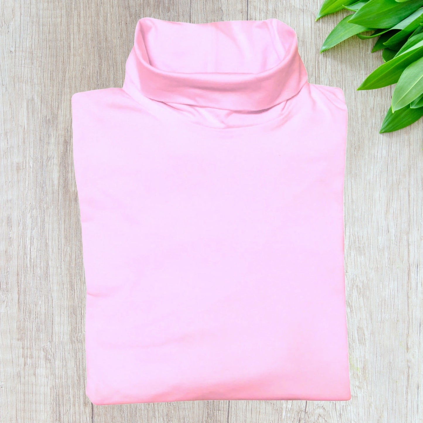 Pale Pink Roll Neck Skivvy