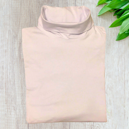 Beige Roll Neck Skivvy