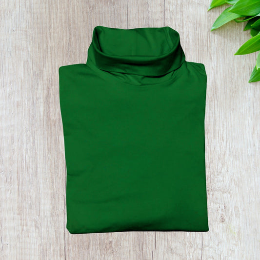 Dark Green Roll Neck Skivvy