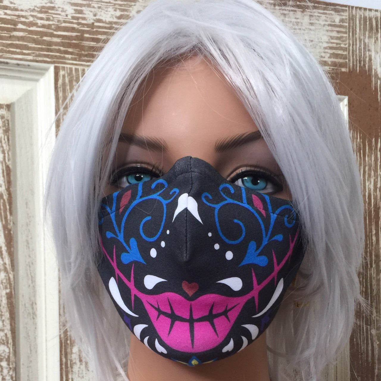 Face Mask Black Coloured Sugar Scull