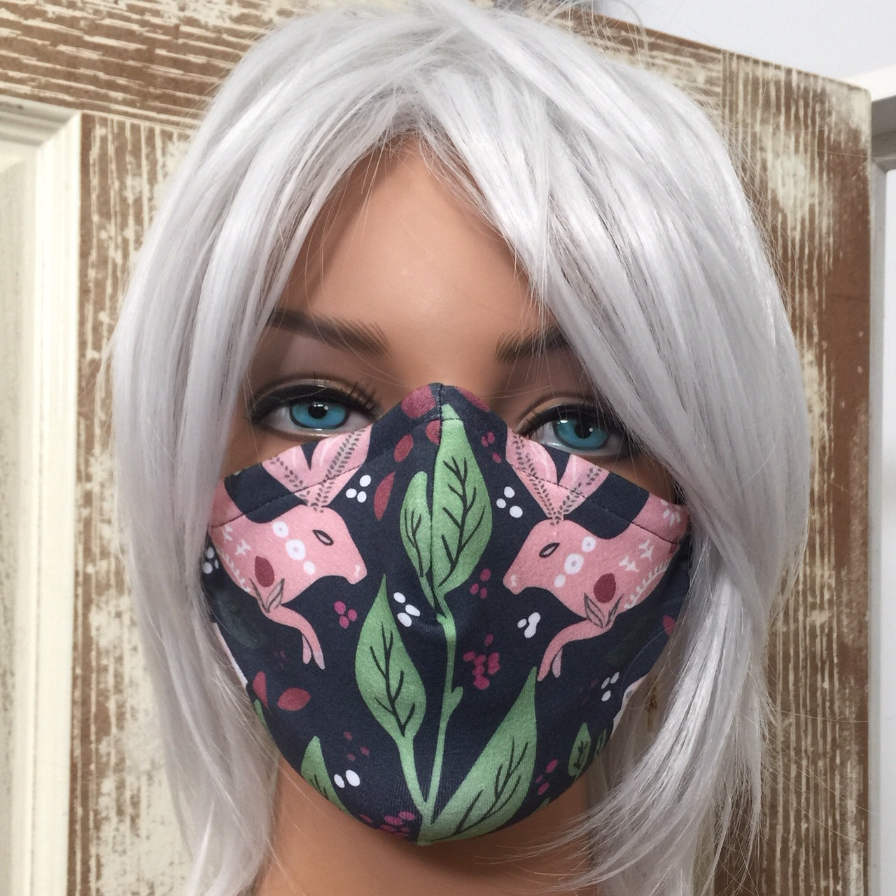 Face Mask Folk Bunny