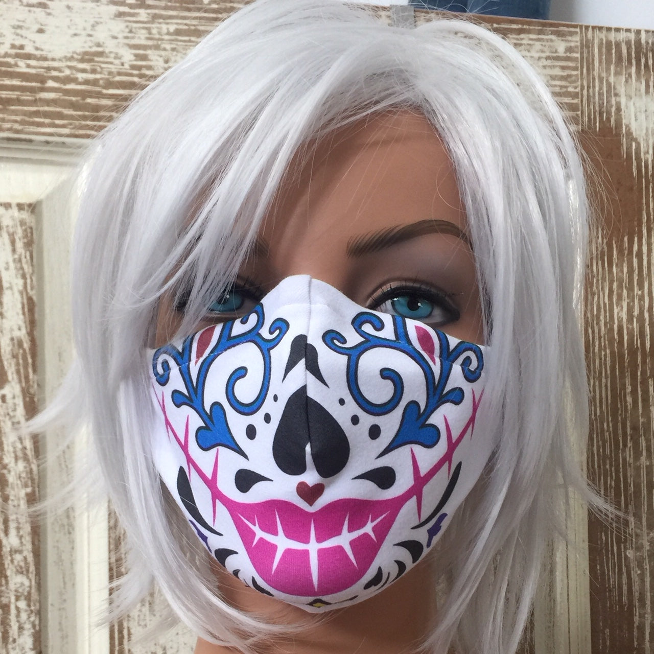 Face Mask White Sugar Scull