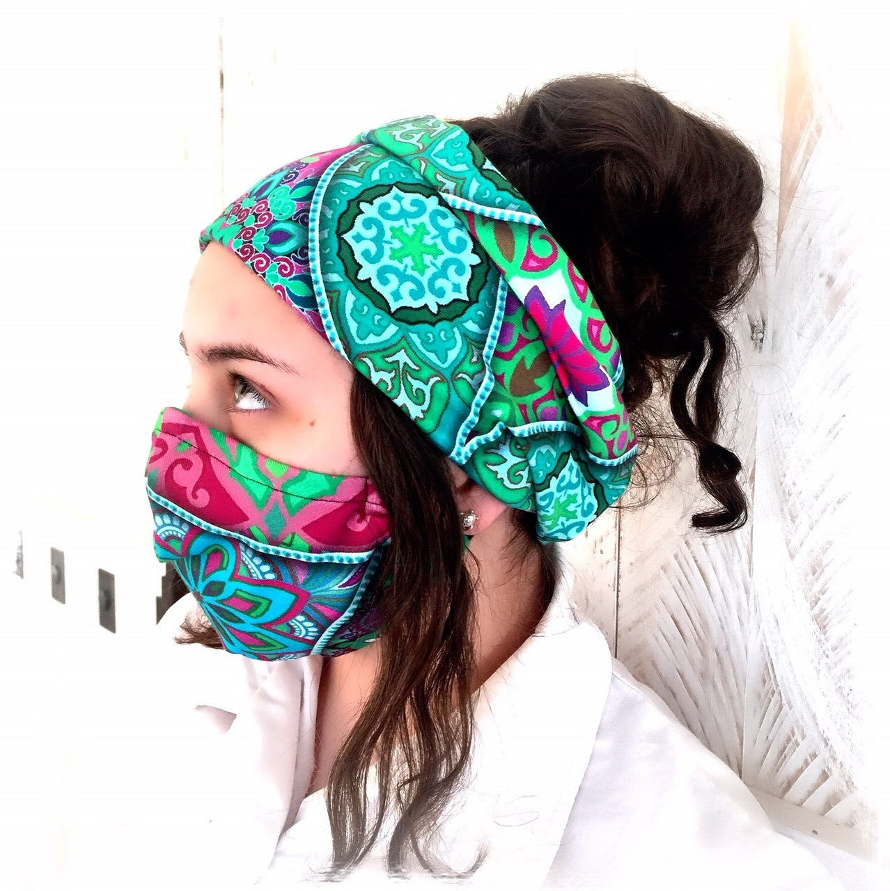 2 Pack face masks with 1 matching BushBand