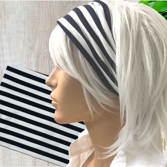 Bushband Black and White Stripe