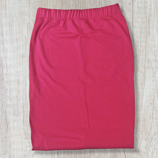 Cotton Lycra Tube Skirt Fucshia