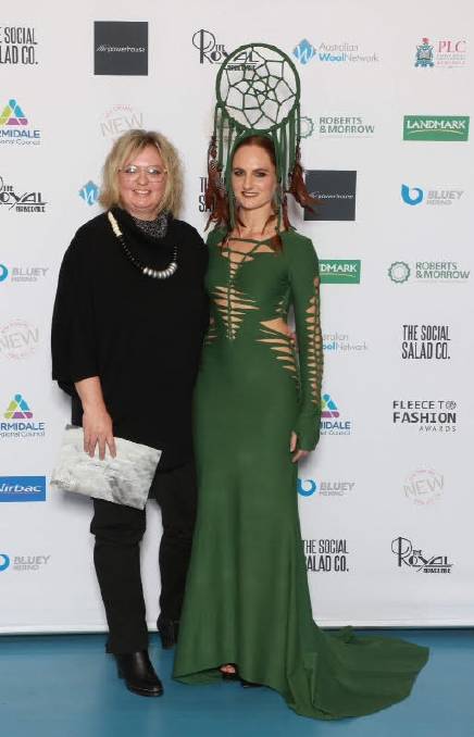  WHAT A WIN: Samantha Stolhand and her winning fantasy-wear design at the awards in Armidale.