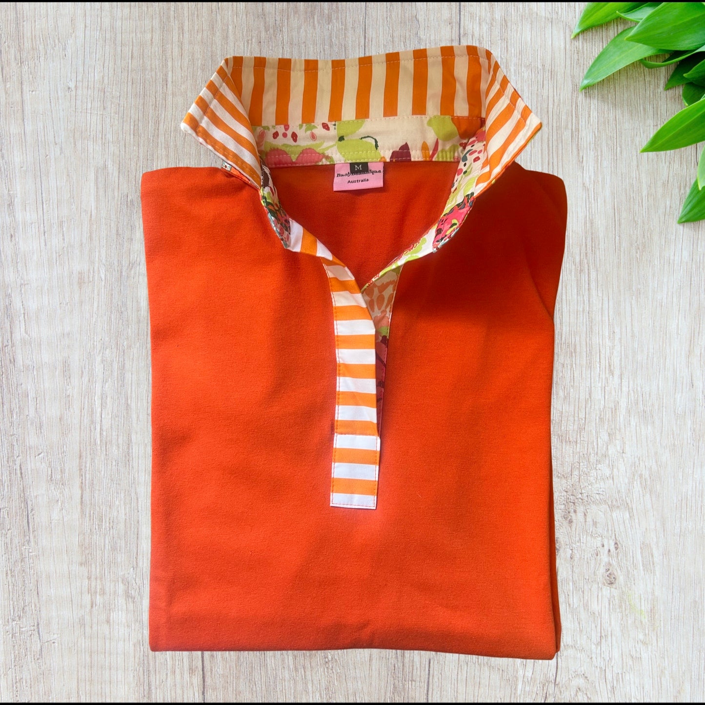 Orange Spritz Short Sleeve Polo Top