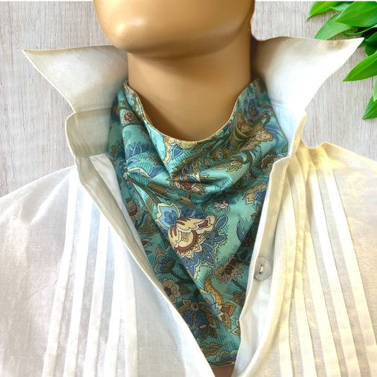 Turquoise epic floral Neckerchief