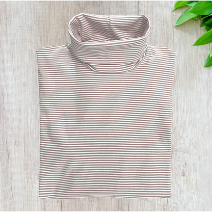 Beige stripe roll neck Skivvy