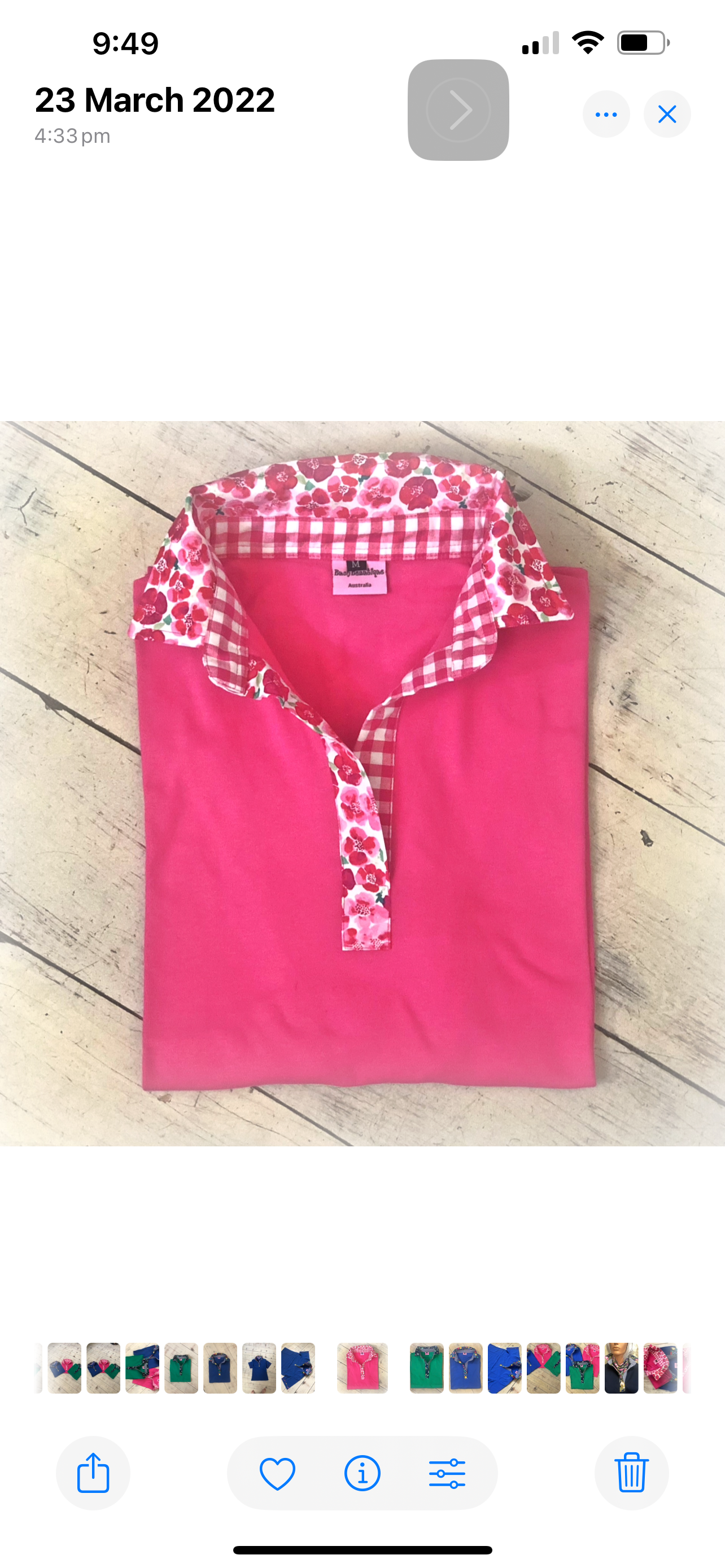 Hot Pink Short Sleeve Polo Top