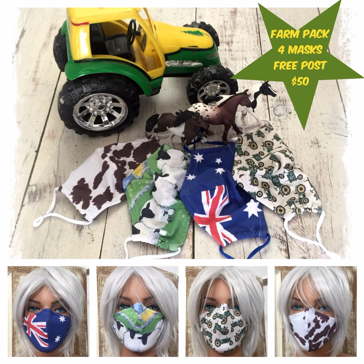Farm Pack Face Masks – Bush Beautique