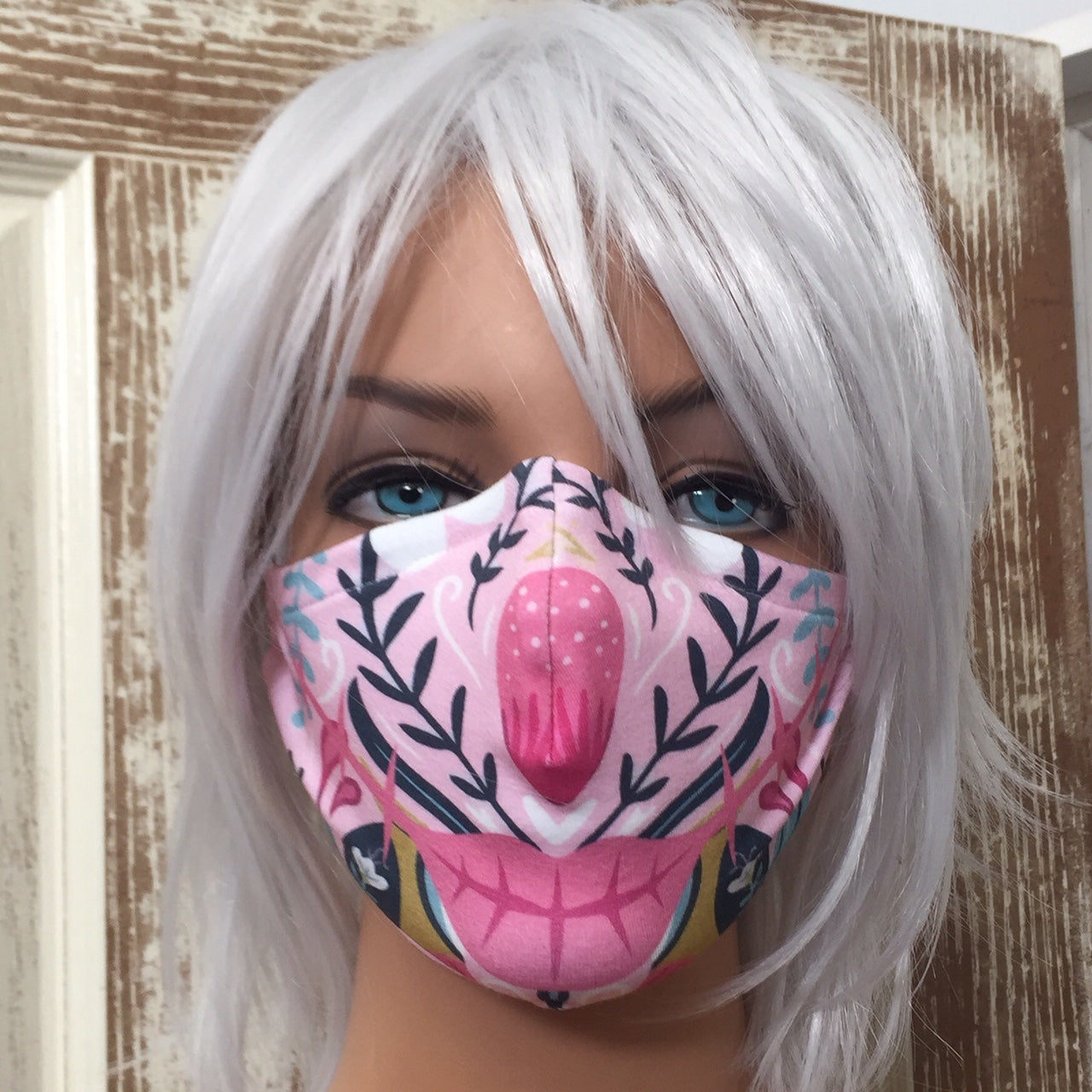 Face Mask Pink Sugar Scull