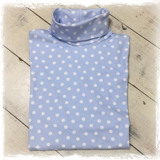 Pale Blue White Spot Skivvy
